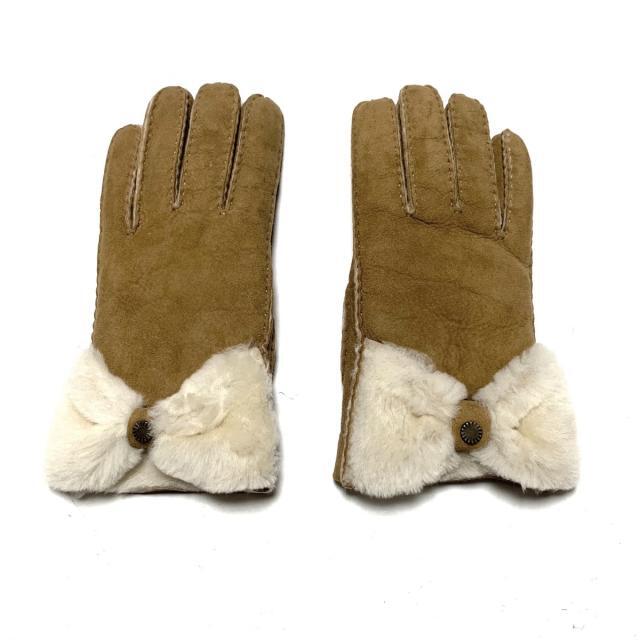 SM】UGG アグ ミトングローブ PATCH MITTEN CHESTNUT-