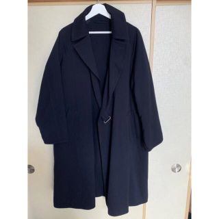 極美品!comoli 17AW ウール中綿タイロッケンコート ネイビー