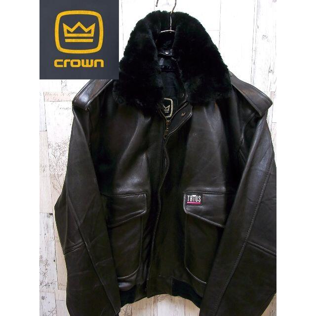 本革 レザージャケット 2XL クラウン CROWN