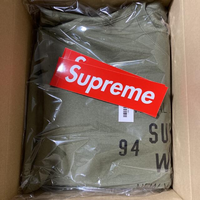 Supreme x WTAPS crewneck light olive Mスウェット