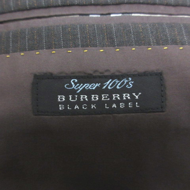 BURBERRY BLACK LABEL(バーバリーブラックレーベル)のバーバリーブラックレーベル スーツ セットアップ シングル ストライプ ウール メンズのスーツ(スーツジャケット)の商品写真