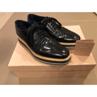 値段交渉可　PRADA ローファー　革靴　レースアップ