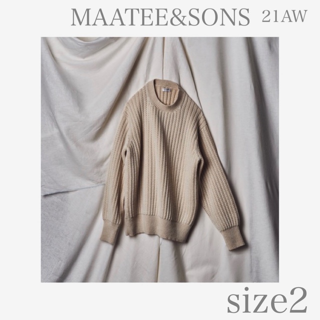 21AW MAATEE&SONS 振り柄  カシミアセーター　ニット