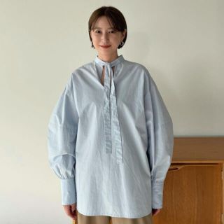 新品未使用 CLANE W FACE BOWTIE SHIRT サイズ1 クラネ(シャツ/ブラウス(長袖/七分))