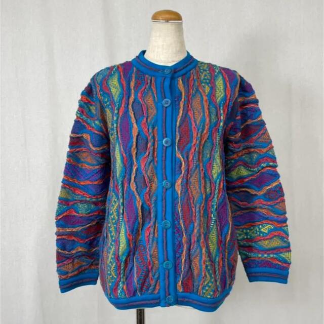 D19 used クージー COOGI 3D ニット カーディガン トップス 新しい