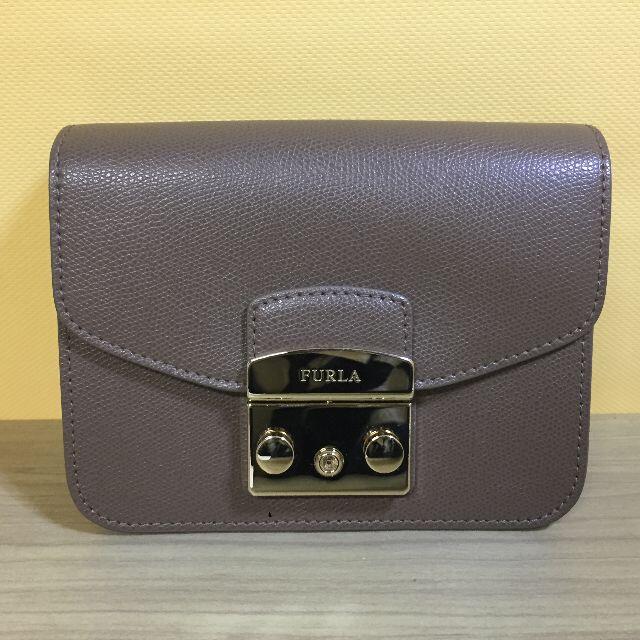 FURLA フルラ メトロポリス チェーン ショルダーバッグ グレージュ