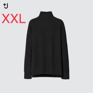 ユニクロ(UNIQLO)のプレミアムラムケーブルハイネックセーター ブラック XXL ユニクロ +j(ニット/セーター)