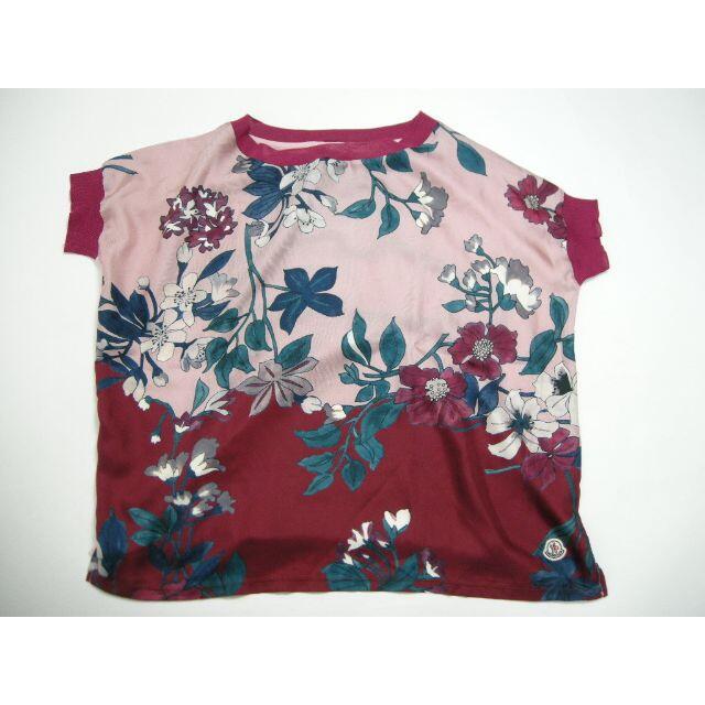 サイズXS (ゆったりめ)□新品□モンクレール シルク花柄Tシャツ