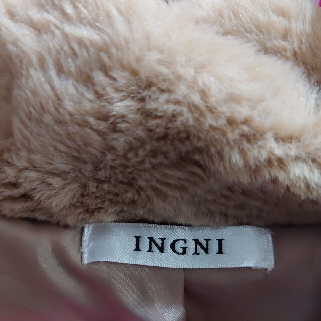 INGNI(イング)の【ゆかり様専用】ショールカラーエコファーオーバーコート　INGNI レディースのジャケット/アウター(毛皮/ファーコート)の商品写真