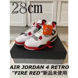 ナイキ(NIKE)のAIR JORDAN 4 RETRO "FIRE RED"(スニーカー)