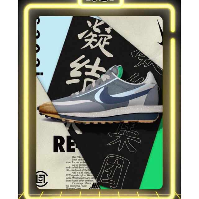 NIKE(ナイキ)のsacai NIKE clot LDワッフル　cool grey 24.5cm メンズの靴/シューズ(スニーカー)の商品写真