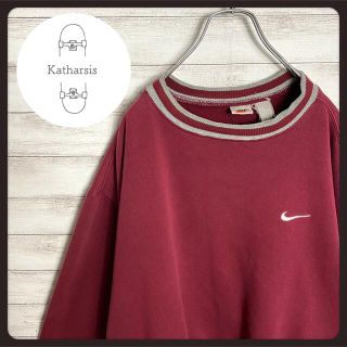 NIKE - 【希少デザイン】90sナイキ銀タグ刺繍ワンポイントロゴ