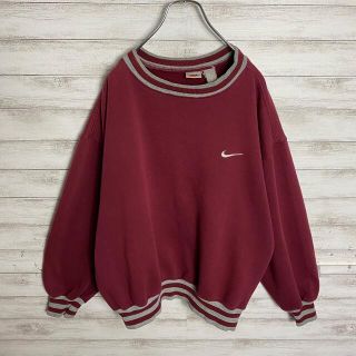 NIKE - 【希少デザイン】90sナイキ銀タグ刺繍ワンポイントロゴ
