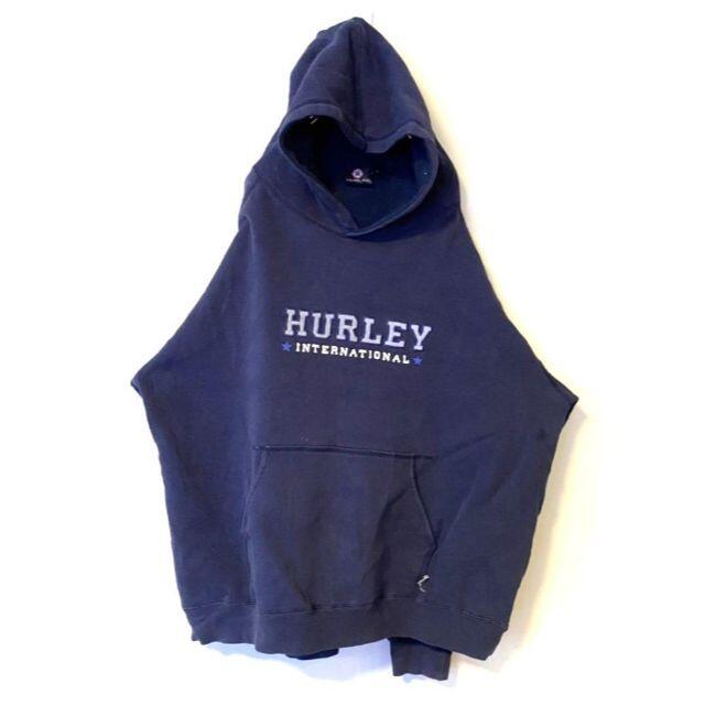 HURLEY INTERNATIONAL刺繍スウェットパーカーXLネイビー紺 2