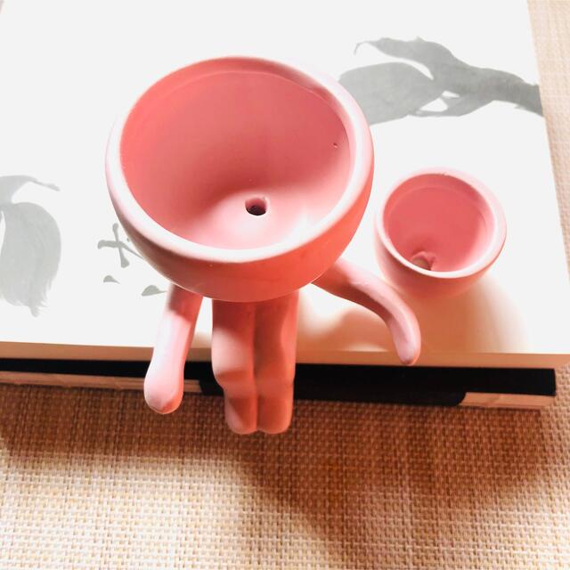 多肉植木鉢　おしゃれ北欧風ー白+ピンク陶器の植木鉢