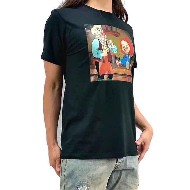 新品 チャイルドプレイ チャッキー ピノキオ グッドガイ人形 ゼペット Tシャツ 1