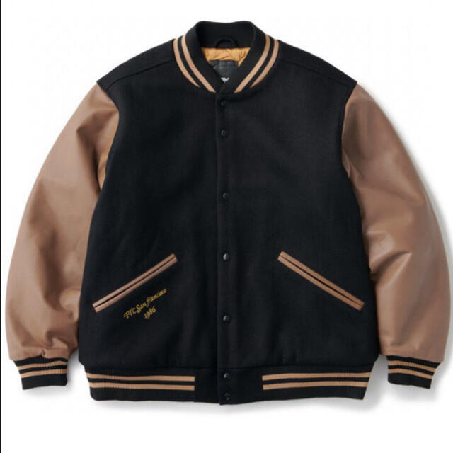 FTC TEAM VARSITY JACKET CAMEL XL スタジャン