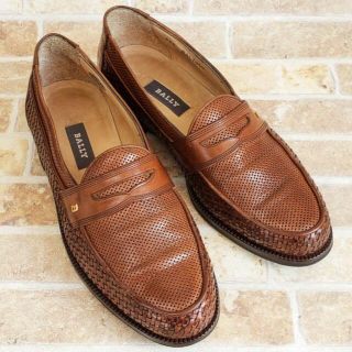 バリー(Bally)のバリー BALLY ☆ パンチング メッシュ レザー ローファー 41.5 伊製(ドレス/ビジネス)