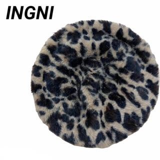 イング(INGNI)のINGNI イング　レオパード　ヒョウ柄　ベレー帽(ハンチング/ベレー帽)