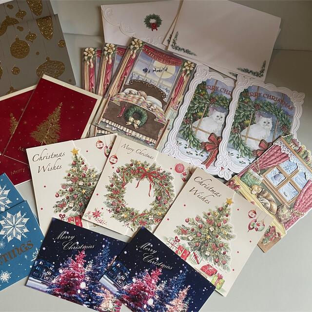 クリスマスカード色々おまとめ20点セット ハンドメイドの文具/ステーショナリー(カード/レター/ラッピング)の商品写真