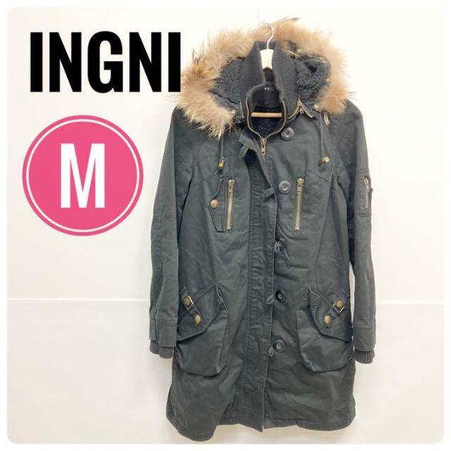 INGNI(イング)の【カジュアル】INGNI　レディース　モッズコート　ブラック　M レディースのジャケット/アウター(モッズコート)の商品写真