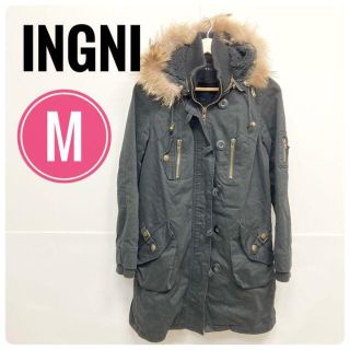 イング(INGNI)の【カジュアル】INGNI　レディース　モッズコート　ブラック　M(モッズコート)