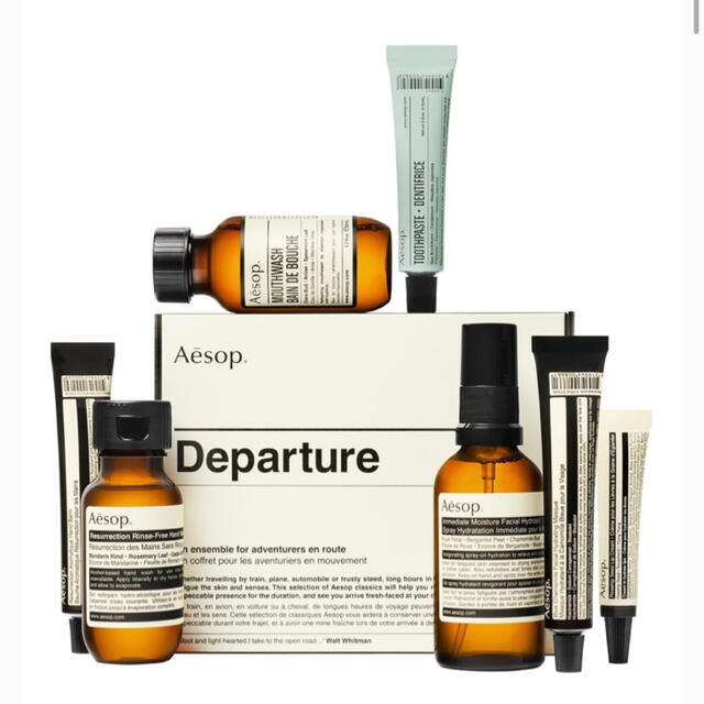 Aesop(イソップ)の【新品・未使用】AESOP イソップ　デパーチャーキット　7点セット コスメ/美容のキット/セット(サンプル/トライアルキット)の商品写真