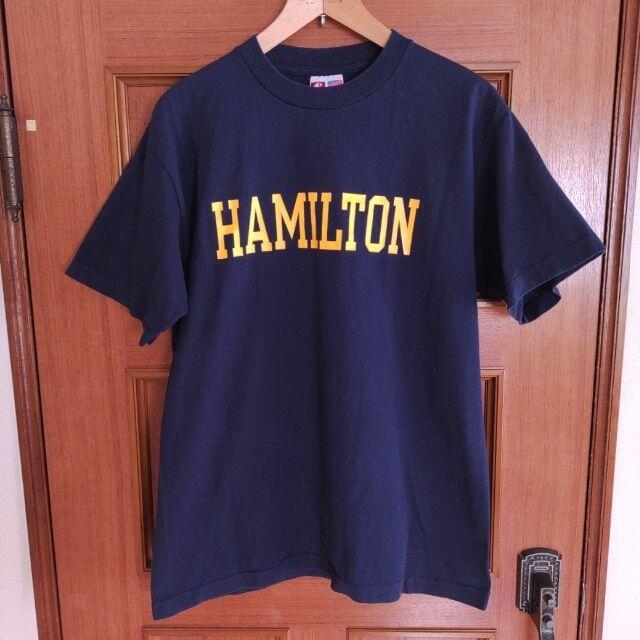 ポイント5倍 USA製 ロゴプリントTシャツ M 紺 ネイビー ベイサイド 米国製 アメリカ製 通販 90s USA製 半袖 プリントTシャツ 黒 ブラック ヘビーウェイト 古着