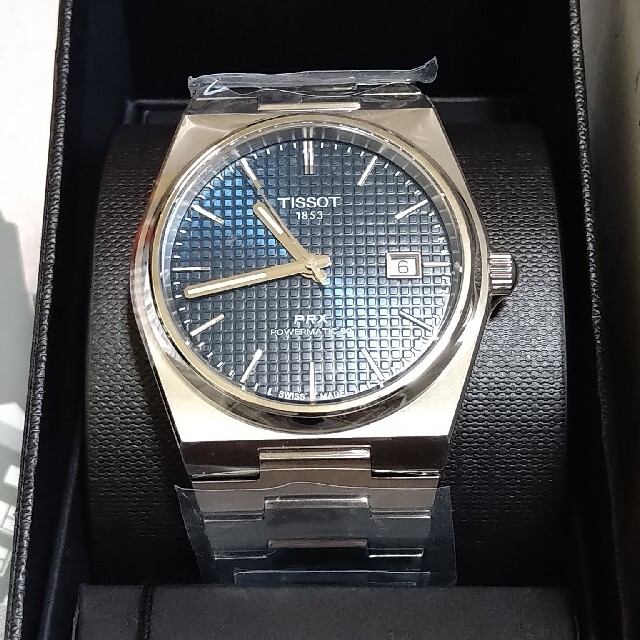 Tissot　PRX 自動巻き　ブルー文字盤　国内正規店購入品　保護シール付新品