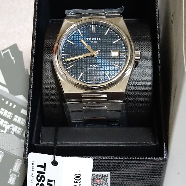 Tissot　PRX 自動巻き　ブルー文字盤　国内正規店購入品　保護シール付新品