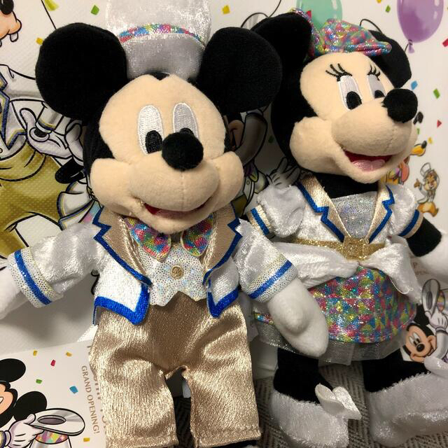 ディズニーフラッグシップ東京限定 ミッキー ミニー ぬいぐるみバッジ