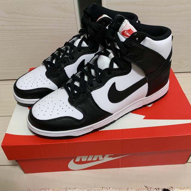 靴/シューズW NIKE DUNK HIGH BLACK WHITE パンダ