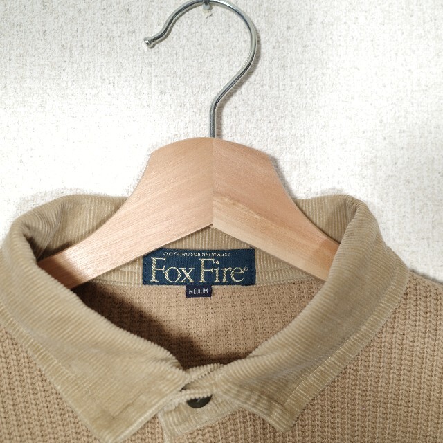 Foxfire(フォックスファイヤー)のFoxfire ヴィンテージ コットン長袖シャツ ポロシャツ ベージュ メンズのトップス(ポロシャツ)の商品写真