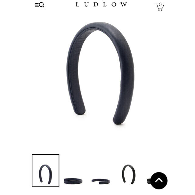 LUDLOW(ラドロー)のみす様専用☆ラドロー LUDLOW  レザー調カチューシャ　ネイビー レディースのヘアアクセサリー(ヘアゴム/シュシュ)の商品写真