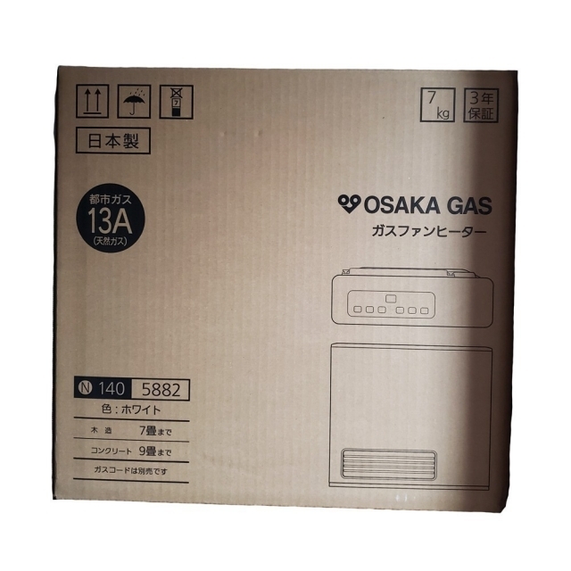 大阪ガス ガスファンヒーター ② 都市ガス用(13A) 140-58