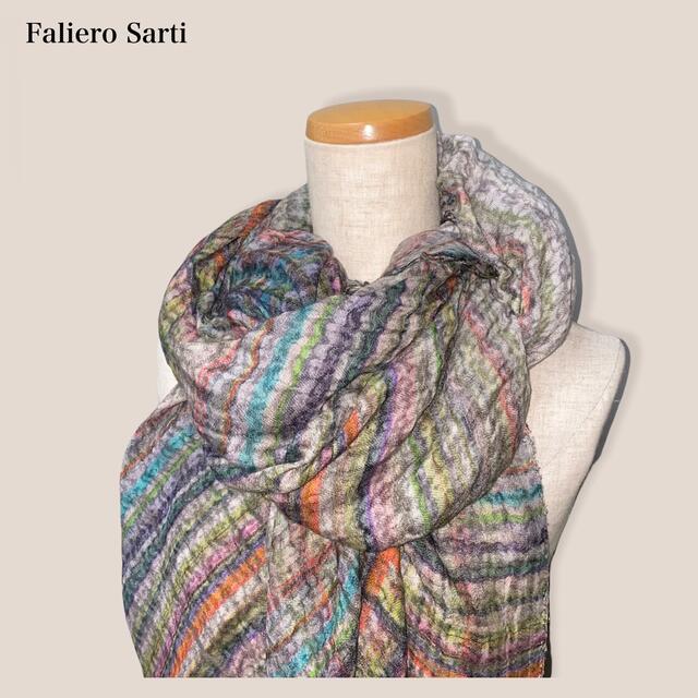 faliero sarti ファリエロサルティ ストール 花柄 大判 刺繍 demos