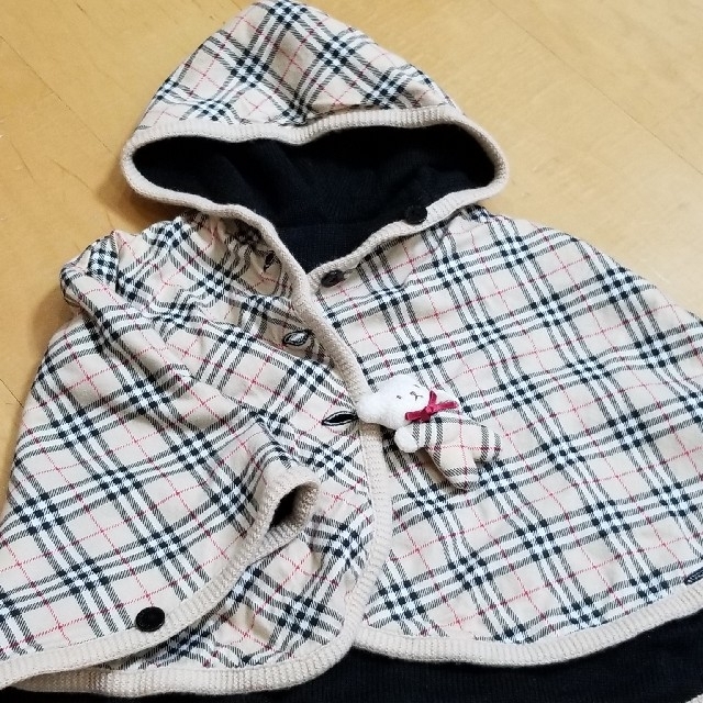 BURBERRY(バーバリー)のBURBERRY　ベビーポンチョ　美品 キッズ/ベビー/マタニティのベビー服(~85cm)(カーディガン/ボレロ)の商品写真