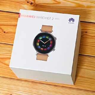 ファーウェイ(HUAWEI)のファーウェイ Watch GT2 42mm Classic グラベルベージュ(腕時計(デジタル))