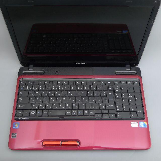 赤色 ノートPC T350/36AR 4GB 500G RW 無線