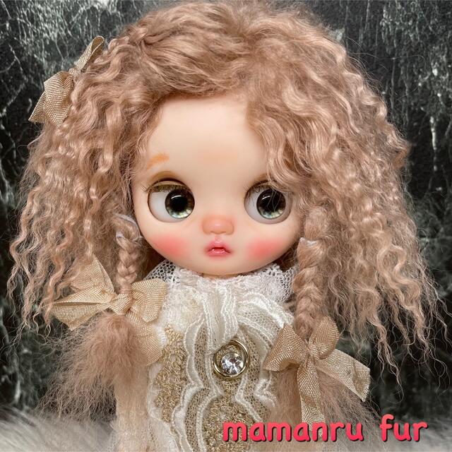 blythe _wm-450サーモンベージュ⭐️チベットラムウィッグ