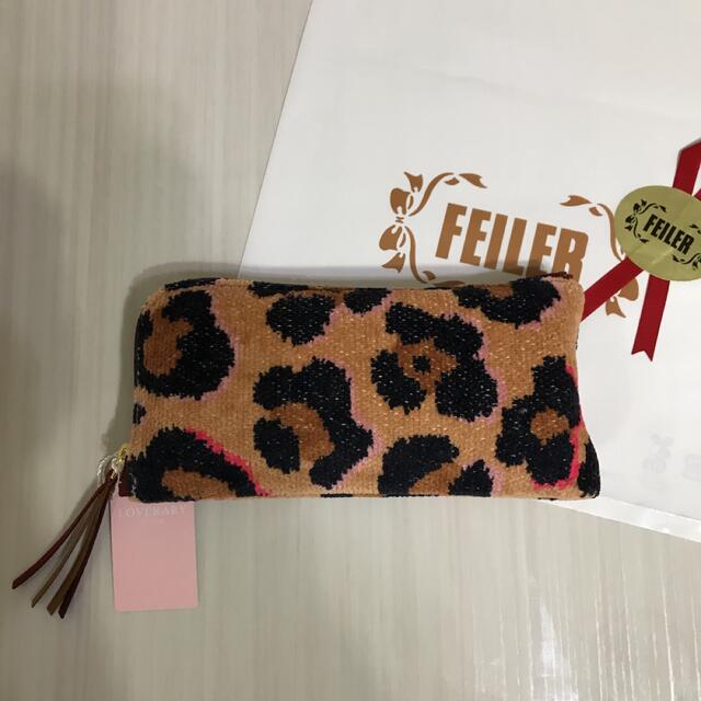 FEILER(フェイラー)のフェイラー　ラブラリー　レオパード　ポーチ　メガネケース　ブラウン レディースのファッション小物(ポーチ)の商品写真