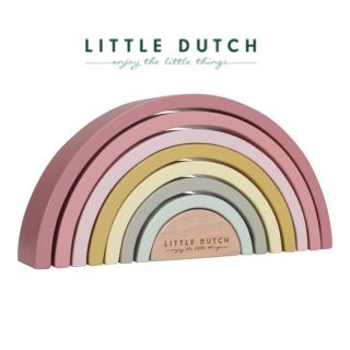 コドモビームス(こども ビームス)の▼ Little dutch リトルダッチ ▼ レインボータワーパズル　虹　積木(知育玩具)