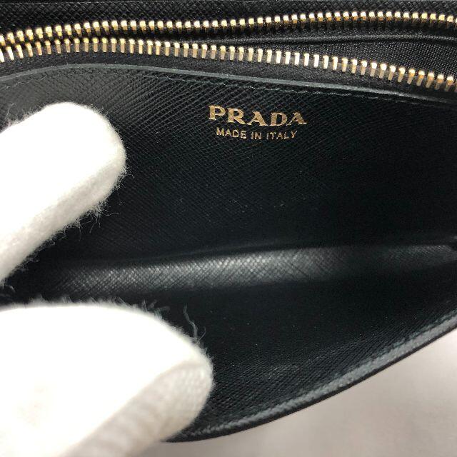 PRADA(プラダ)の【美品】PRADA(プラダ) サフィアーノフィアッコ 二つ折り長財布 黒 レディースのファッション小物(財布)の商品写真