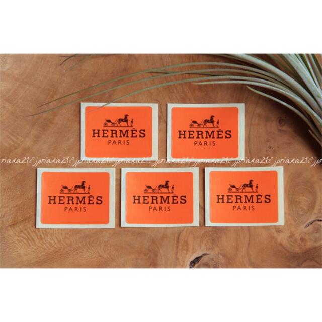 Hermes(エルメス)のエルメス ラッピング用シール 5枚 オレンジ 非売品 ステッカー 正規品 その他のその他(その他)の商品写真