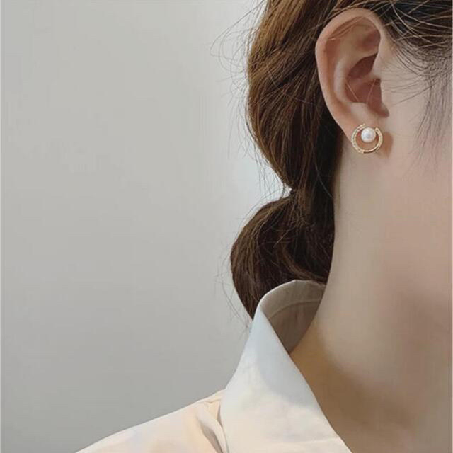 4℃(ヨンドシー)のpearl round zirconia pierce s925 & 18kgp レディースのアクセサリー(ピアス)の商品写真