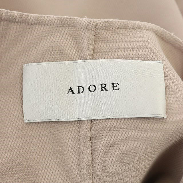 アドーア 20AW ツイルダブルクロスワンピース ロング ノースリーブ 前開き 2