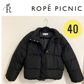 ロペピクニック(Rope' Picnic)のロペピクニック　中綿ふわふわジャンパー　上着　ジャケット　パーカー　黒　ブラック(ブルゾン)