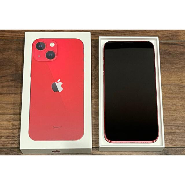 iPhone(アイフォーン)の美品　iPhone13 mini 128GB RED スマホ/家電/カメラのスマートフォン/携帯電話(スマートフォン本体)の商品写真
