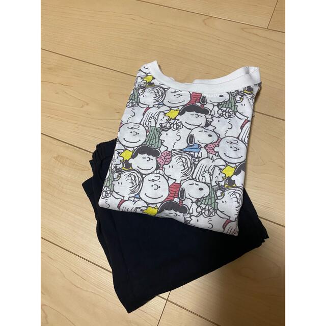 GU(ジーユー)の子供服　kids 140 パジャマ（半袖半ズボン） キッズ/ベビー/マタニティのキッズ服女の子用(90cm~)(Tシャツ/カットソー)の商品写真