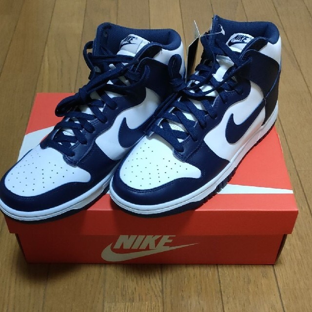 NIKE(ナイキ)のNIKE DUNK Hi championship NAVY ダンク　27cm メンズの靴/シューズ(スニーカー)の商品写真